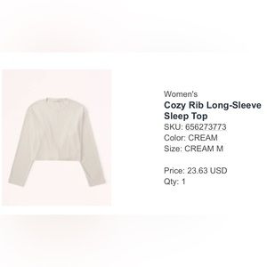 Abercrombie cozy rib long sleeve tee